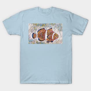 Clownfish in the Abstract Sea T-Shirt